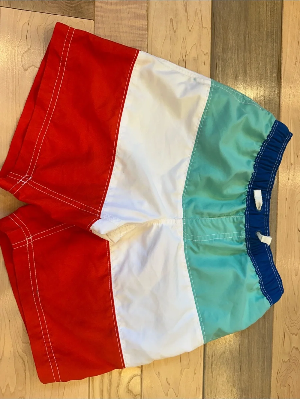 Hanna Andersson Boys Swim Shorts - Red, White & Teal